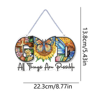 Pendentif diamant animal-single side-acrylique