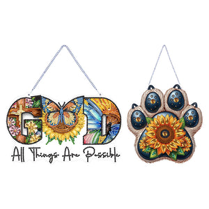 Pendentif diamant animal-single side-acrylique