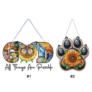 Pendentif diamant animal-single side-acrylique