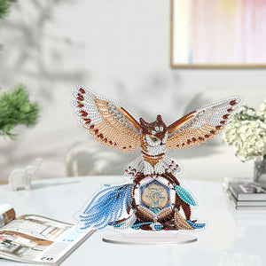 Fleur Aigle Colibri-Single Side Drill-Acrylic Diamond Desktop Ornement