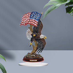 Fleur Aigle Colibri-Single Side Drill-Acrylic Diamond Desktop Ornement