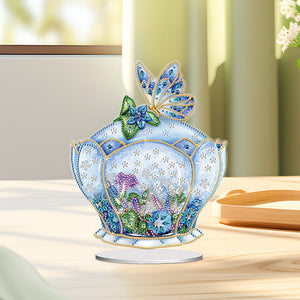 Fleur Aigle Colibri-Single Side Drill-Acrylic Diamond Desktop Ornement