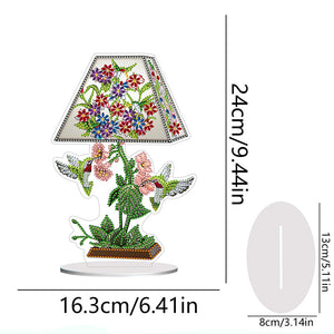 Fleur Aigle Colibri-Single Side Drill-Acrylic Diamond Desktop Ornement