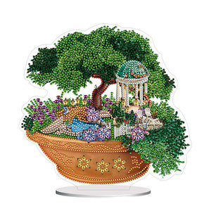 Fleur Aigle Colibri-Single Side Drill-Acrylic Diamond Desktop Ornement
