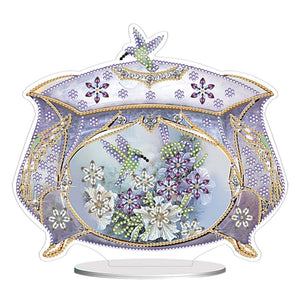 Fleur Aigle Colibri-Single Side Drill-Acrylic Diamond Desktop Ornement