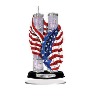 Fleur Aigle Colibri-Single Side Drill-Acrylic Diamond Desktop Ornement
