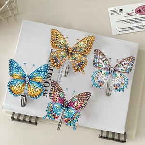 6Pcs/Set Animal-Crochets muraux artisanaux en diamant