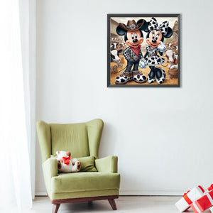 Mickey And Minnie- Diamond Painting-40x40cm