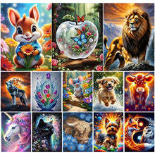 Charger l&#39;image dans la galerie, Animal/Fleurs- Round Diamond Painting-30x40cm
