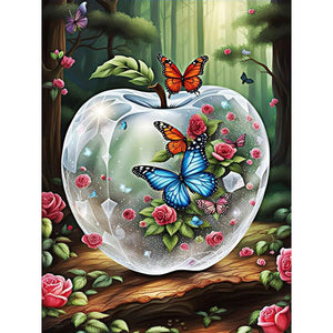 Animal/Fleurs- Round Diamond Painting-30x40cm