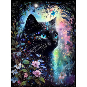 Animal/Fleurs- Round Diamond Painting-30x40cm