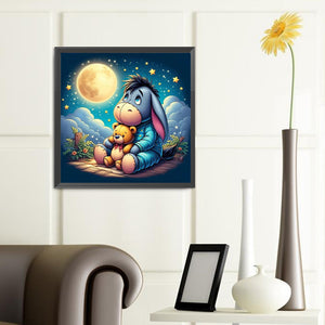 Ours-Round Peinture au diamant-40x40cm