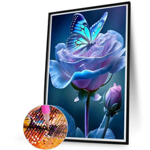 Charger l&#39;image dans la galerie, Papillon rose-Round Diamond Painting-45x60cm
