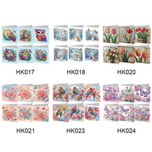 Charger l&#39;image dans la galerie, 6/8/12Pcs/Set Cartes de vœux de Noël en diamant
