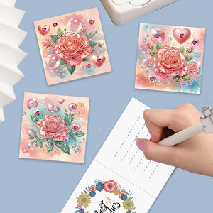 6/8/12Pcs/Set Cartes de vœux de Noël en diamant