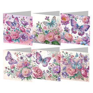 6/8/12Pcs/Set Cartes de vœux de Noël en diamant
