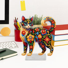 Charger l&#39;image dans la galerie, Chat/Chien-Ornement de bureau en acrylique avec diamant et perçage d&#39;un seul côté
