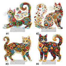 Charger l&#39;image dans la galerie, Chat/Chien-Ornement de bureau en acrylique avec diamant et perçage d&#39;un seul côté
