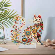 Charger l&#39;image dans la galerie, Chat/Chien-Ornement de bureau en acrylique avec diamant et perçage d&#39;un seul côté
