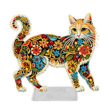 Charger l&#39;image dans la galerie, Chat/Chien-Ornement de bureau en acrylique avec diamant et perçage d&#39;un seul côté
