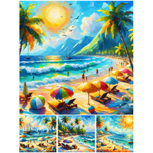 Charger l&#39;image dans la galerie, Plage-Round Diamond Painting-30x30cm
