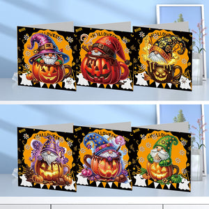 5/6Pcs/Set Halloween-Cartes de vœux au diamant