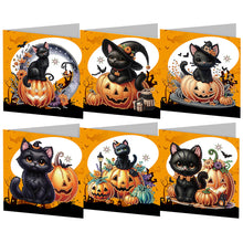 Charger l&#39;image dans la galerie, 5/6Pcs/Set Halloween-Cartes de vœux au diamant
