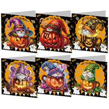 Charger l&#39;image dans la galerie, 5/6Pcs/Set Halloween-Cartes de vœux au diamant
