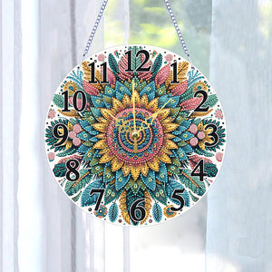 Animaux-Pendentif horloge en bois avec diamant