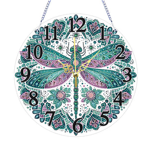Animaux-Pendentif horloge en bois avec diamant