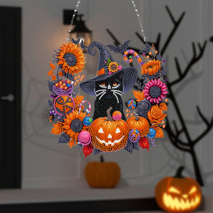 Halloween-Pendentif en acrylique avec diamant sur un seul côté