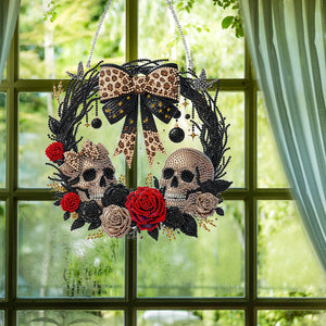 Halloween-Pendentif en acrylique avec diamant sur un seul côté