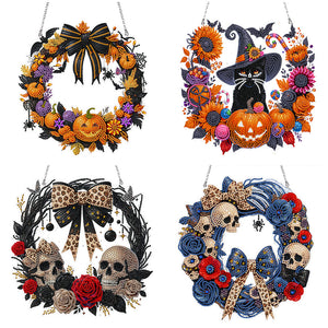 Halloween-Pendentif en acrylique avec diamant sur un seul côté