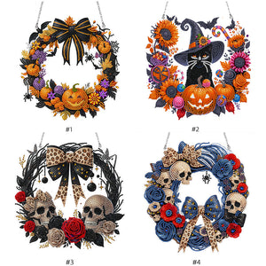 Halloween-Pendentif en acrylique avec diamant sur un seul côté