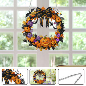 Halloween-Pendentif en acrylique avec diamant sur un seul côté