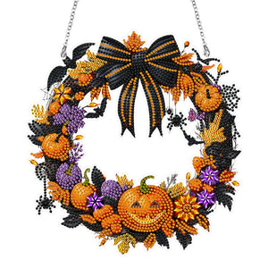 Halloween-Pendentif en acrylique avec diamant sur un seul côté