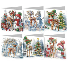 Charger l&#39;image dans la galerie, 6/12Pcs/Set Cartes de vœux de Noël en diamant

