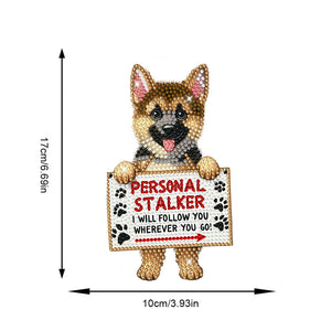 Ornement de bureau en acrylique à diamant pour chat  chien et perceuse à tête secouante