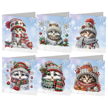 Charger l&#39;image dans la galerie, 6/8/12Pcs/Set Cartes de vœux de Noël à motif de diamants
