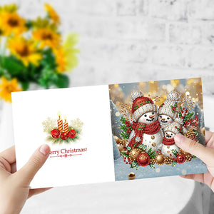 6/8/12Pcs/Set Cartes de vœux de Noël à motif de diamants