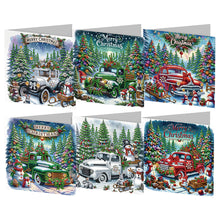 Charger l&#39;image dans la galerie, 6/8/12Pcs/Set Cartes de vœux de Noël à motif de diamants
