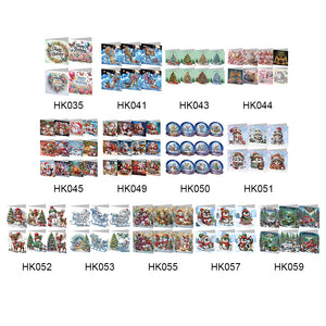 6/8/12Pcs/Set Cartes de vœux de Noël à motif de diamants