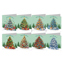 Charger l&#39;image dans la galerie, 6/8/12Pcs/Set Cartes de vœux de Noël à motif de diamants
