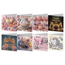 Charger l&#39;image dans la galerie, 6/8/12Pcs/Set Cartes de vœux de Noël à motif de diamants
