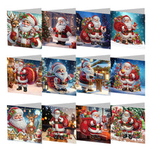 Charger l&#39;image dans la galerie, 6/8/12Pcs/Set Cartes de vœux de Noël à motif de diamants
