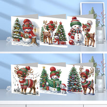 Charger l&#39;image dans la galerie, 6/8/12Pcs/Set Cartes de vœux de Noël à motif de diamants
