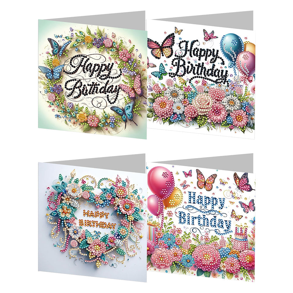 6/8/12Pcs/Set Cartes de vœux de Noël à motif de diamants