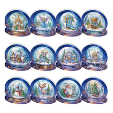 Charger l&#39;image dans la galerie, 6/8/12Pcs/Set Cartes de vœux de Noël à motif de diamants
