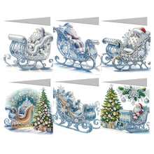 Charger l&#39;image dans la galerie, 6/8/12Pcs/Set Cartes de vœux de Noël à motif de diamants
