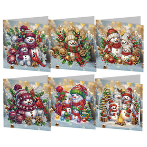 6/8/12Pcs/Set Cartes de vœux de Noël à motif de diamants